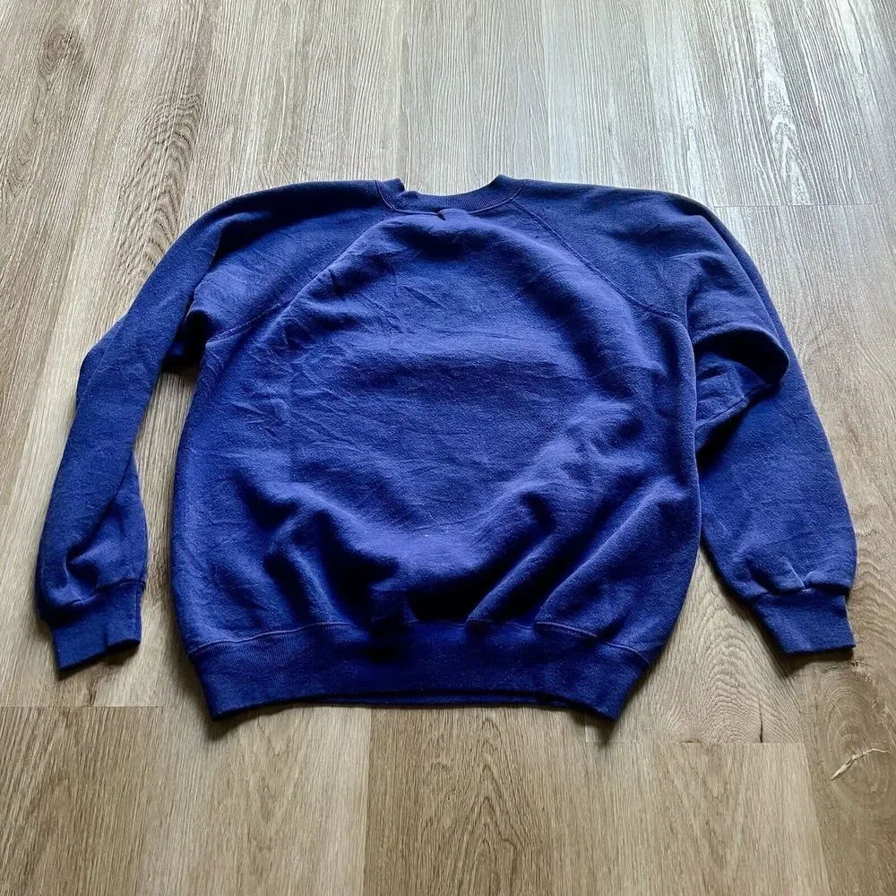 Vintage NEW ORLEANS FRENCH QUARTER 1989 Purple Crewneck Sweatshirt Large Unisex